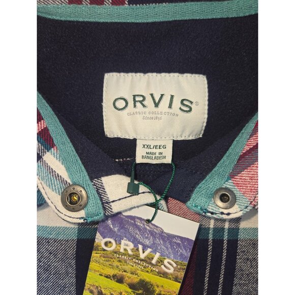 Orvis Womens Plaid Flannel Shirt XXL Soft & Warm Fleece Lined NWT NEW - Picture 4 of 9